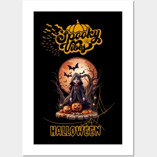 Cute Spooky Vibes halloween Posters and Art